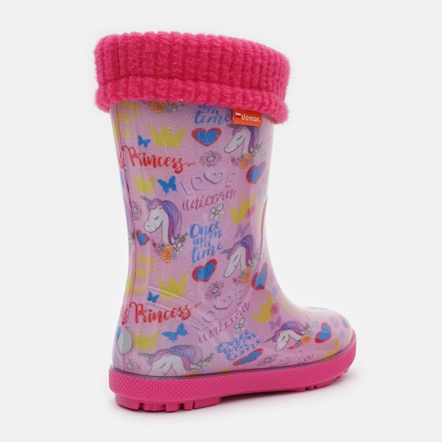 Dětské zateplené holínky Demar HAWAI LUX PRINT 0048 AL jednorožec